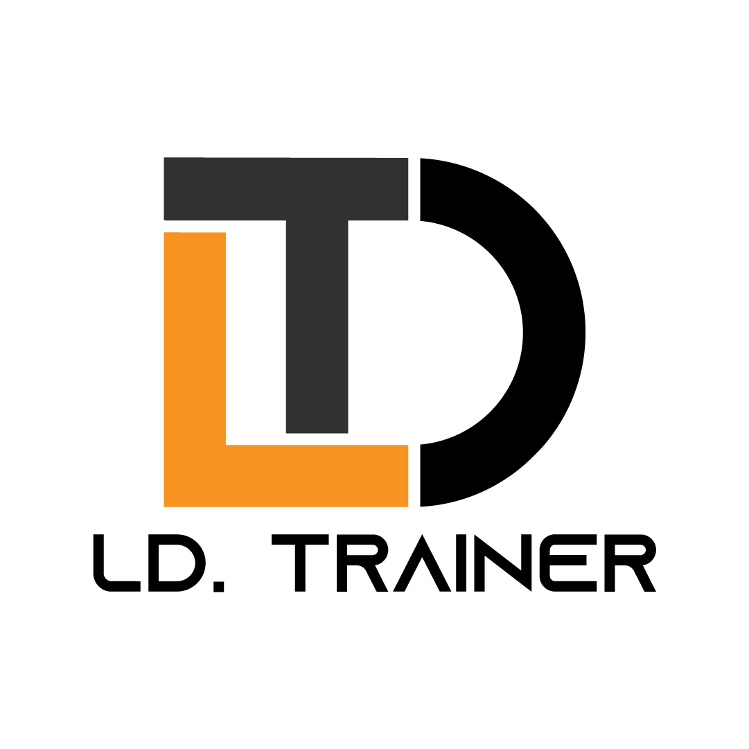 logo formé de 3 lettres L D T jaune gris et noir